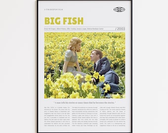 Big Fish, Tim Burton, póster de película retro, póster de película personalizado