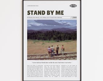 Stand by Me, Rob Reiner, Retro Movie Poster, Custom Movie Poster