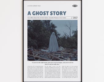 A Ghost Story, David Lowery, retrofilmposter, aangepaste filmposterafdruk