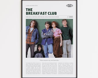The Frühstücksclub, John Herz, Retro Filmplakat, Kundenspezifisches Filmplakat