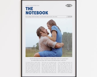 Das Notizbuch, Nick Cassavetes, Retro Filmplakat, Individuelles Filmplakat