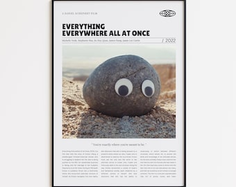 Todo en todas partes, todo a la vez, Daniel Scheinert, póster de película retro, póster de película personalizado