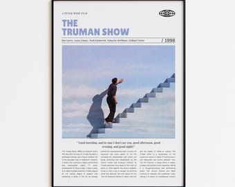 The Truman Show, Peter Weir, Retro Movie Poster, Custom Movie Poster