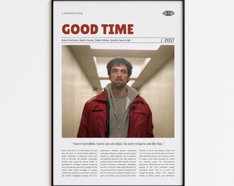 Good Time, Safdie's, póster de película retro, impresión de póster de película personalizado