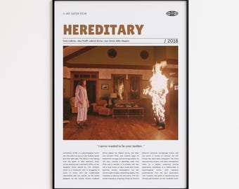 Hereditary, Ari Aster, Retro Movie Poster, Custom Movie Poster Print