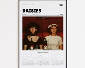 Margaritas, Věra Chytilová, cartel de película retro, impresión de póster de película personalizada