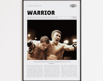 Warrior, Gavin O'Connor, Retro Movie Poster, Custom Movie Poster