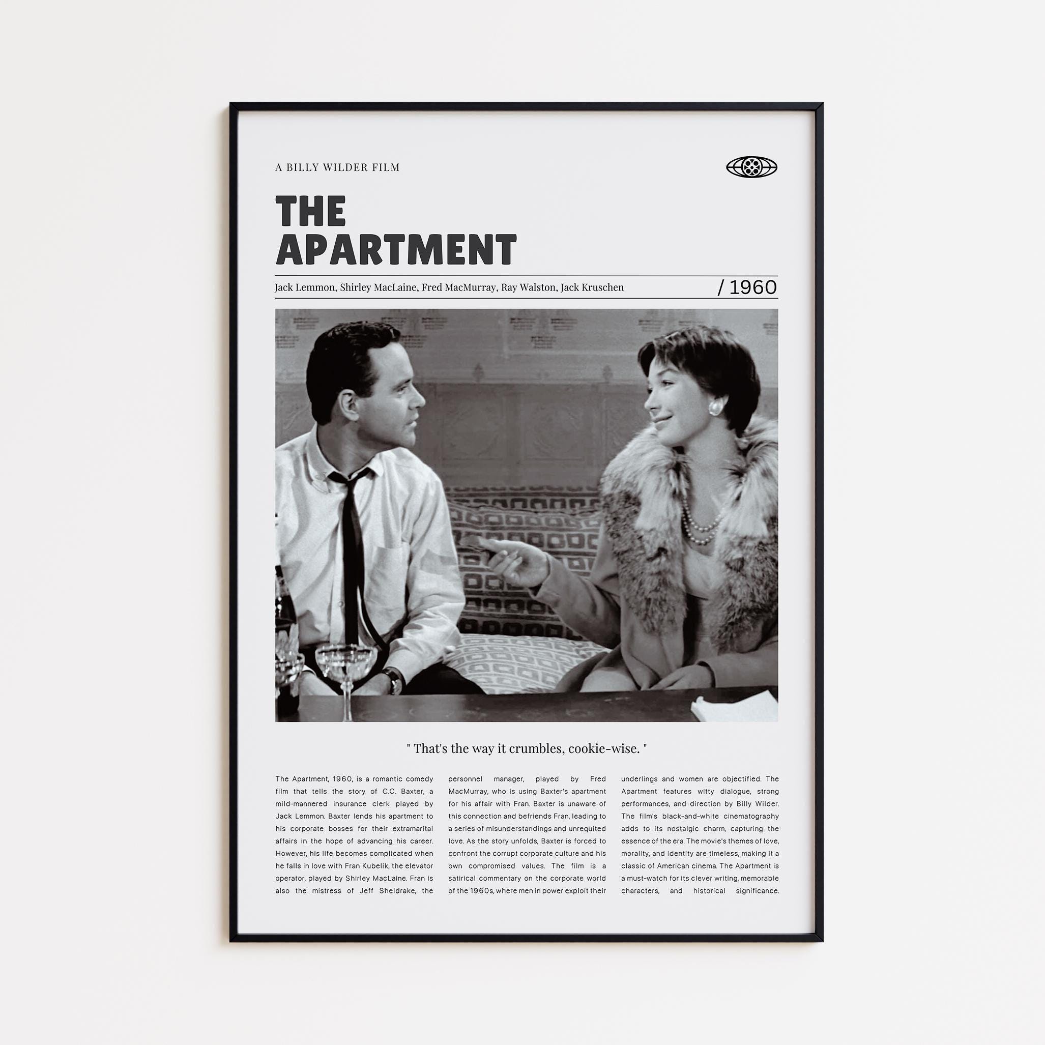 The Apartment Billy Wilder Poster - Etsy