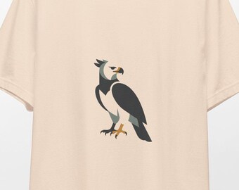 Harpy Eagle Shirt Crested Bird Tee Minimal Raptor Gift Wildlife Design Graphic Tee