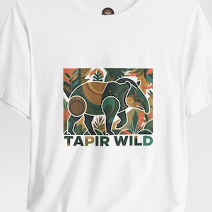 Tapir Shirt Jungle Animal Tee Wild Illustration Gift Tropical Design Graphic Tee Nature Lover