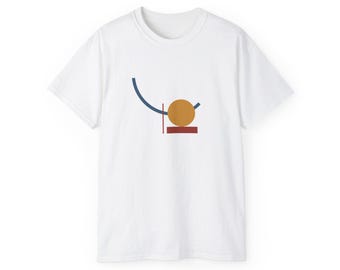 Abstract Geometric Shirt Minimal Circle Design Modern Art Gift Contemporary Graphic Tee Shapes Pattern