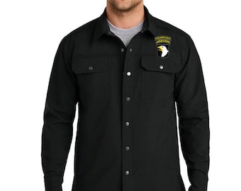 101st ABN Div ( Screaming Eagles) Cornerstone Soft Shell Shirt Jacket