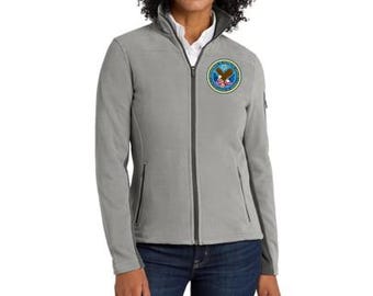 Dept of veteransbehälters - Damen Gipfel Fleece Jacke mit durchgehendem Reißverschluss