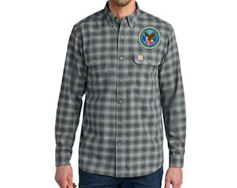 Abteilung für veteranen angelegenheiten carhartt robuste flex kariert lange ärmel