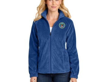 Damen Abteilung für veteranen angelegenheiten Plüsch Fleece Full-zip-Jacken
