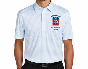 82d AIRBORNE DIVISION ( All American) Dress Shirt meets Polo