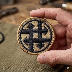 Army 4th Sustainment Command OCP Embroidered Patch, Velcro Hook Back Iron-On Badge, U.S. Army Unit Camouflage Souvenir