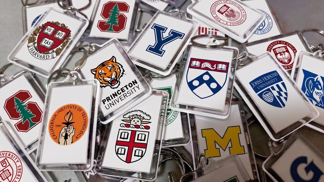 Double Sided College Keychain, Custom University Acrylic Charm ...