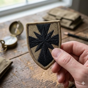 Army 8th Sustainment Command OCP Embroidered Patch, Velcro Hook Back Iron-On Badge, U.S. Army Unit Camouflage Souvenir