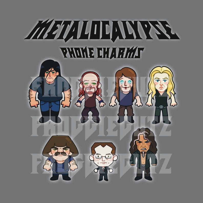 Metalocalypse Phone Charms - Etsy