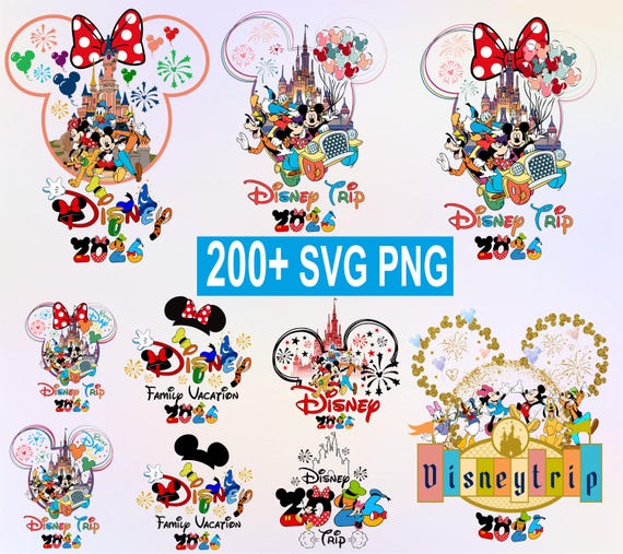 Disneyland 2026 SVG PNG BUNDLE, Family Trip 2026 Png, Family Vacation 2026, Magical Kingdom, Mouse Head Design, Friends Trip