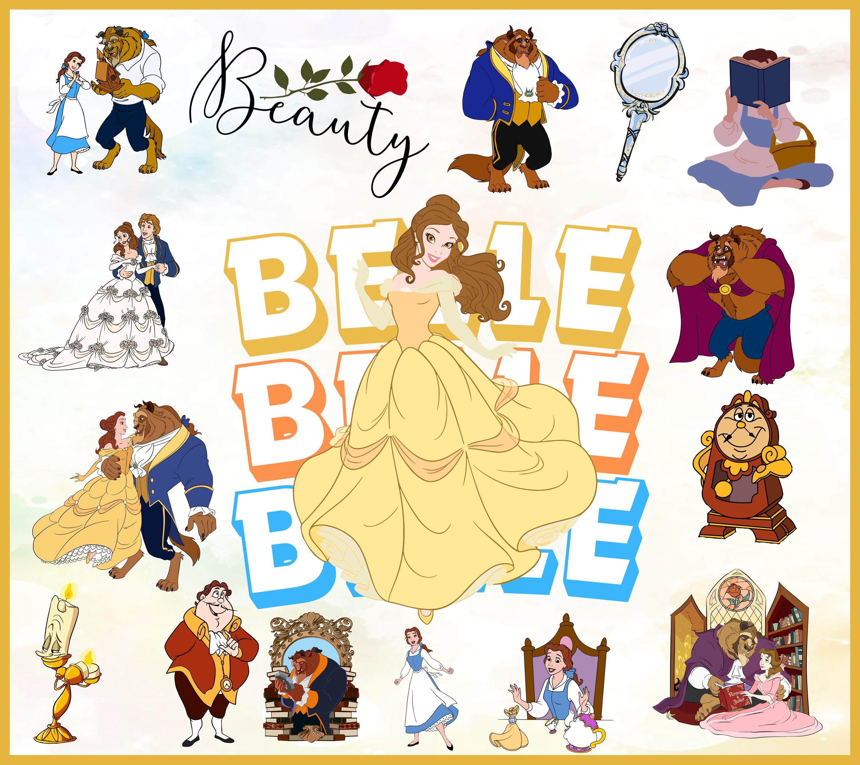 Belle Clipart Bundle: Beauty and the Beast PNG Images (digital Download ...