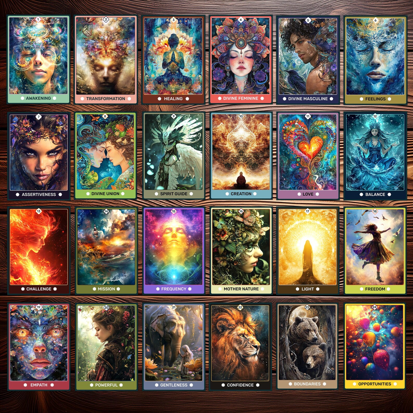 Printable Spirit Tarot - Messages From the Divine - Channeled Cards - Etsy