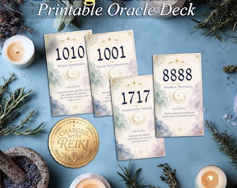 Angel Numbers Oracle Deck | Spiritual Journey Cards (Digital Download)