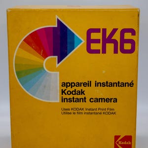 Cámara instantánea Kodak EK6 vintage – Pieza retro de los años 70, cámara de película de colección