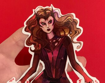 New Scarlet witch sticker! Good quality and 14.5cm height wise! Hand drawn by me!