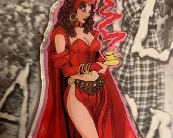 Wanda Maximoff Scarlet Witch Mini Figure Keychain - Geek Nerd