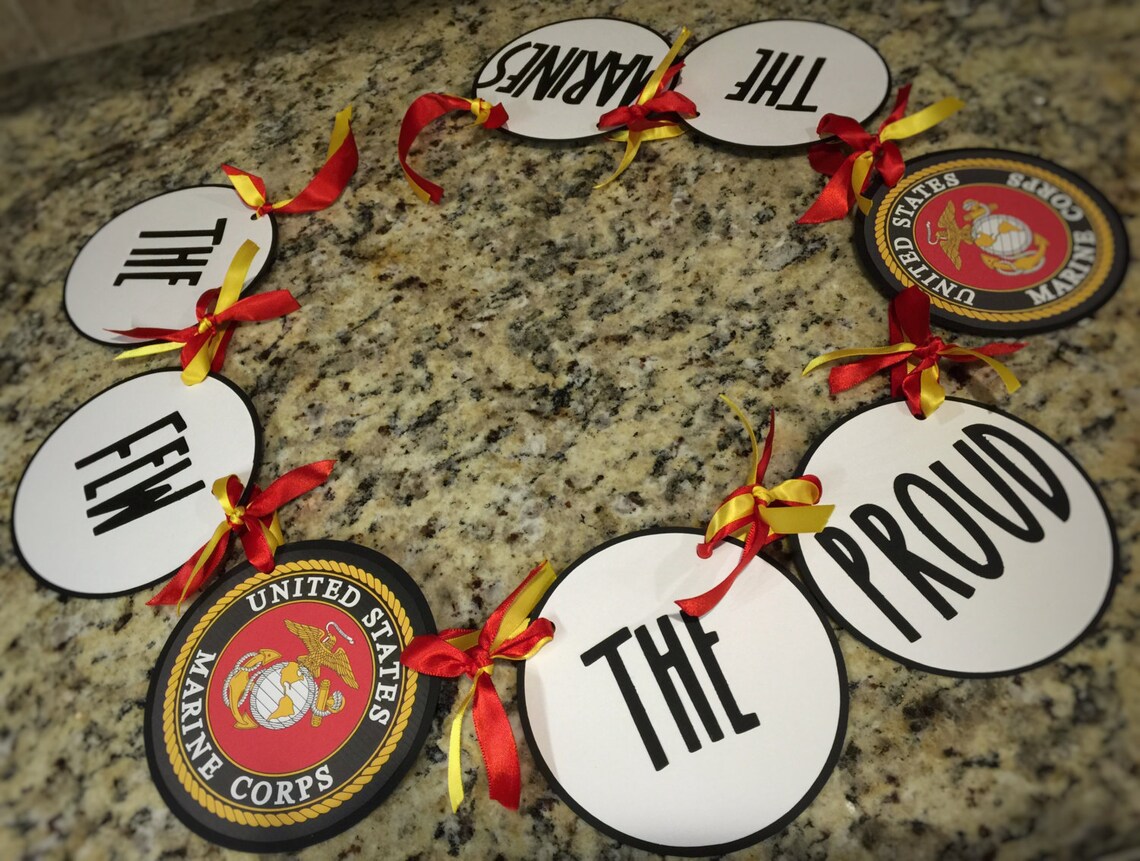 Marine Party Banner Graduation Send Off Home Etsy