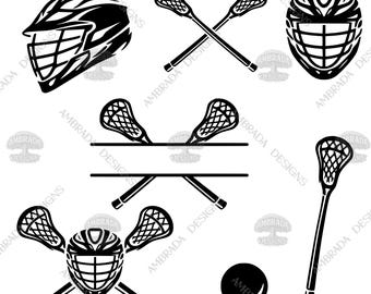 Minimalist Lacrosse Sticks SVG PNG Bundle | One Color Lacrosse Clipart | DIY Cricut Cut File | Lacrosse Shirt Vector Design Digital Download