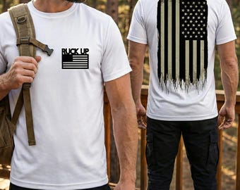 Rucking Shirt | Tactical Tee with Subdued American Flag