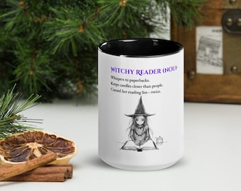 Tazza da caffè Witchy Reader: regalo per gli amanti dei libri gotici di Dark Academia