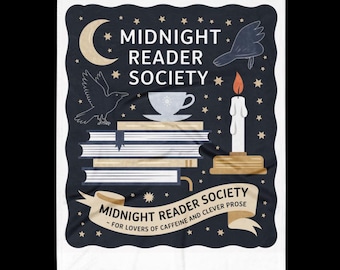 Coperta Midnight Reader Society / Coperta in pile Gothic Book Lover