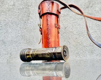 Caleidoscopio in ottone stile vintage, giocattolo educativo in vetro, classico giocattolo ottico