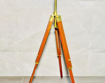 Holz Stativ Stehlampe Basis Verstellbarer Teakholz Ständer Nautischer Stil