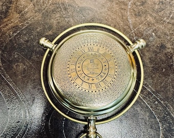 Golden Compass Alethiometer – Brass Fantasy Compass – Steampunk Collector Prop Inspired by His Dark Materials