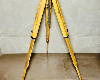 Teak Holz Stativ Stehlampe Basis Verstellbarer Holzständer Nautische Dekor