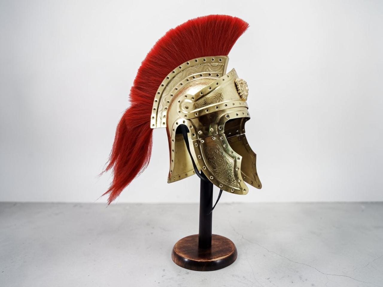 Design Engraved Medieval Roman Centurion Helmet Roman Design Engraved Helmet with Free Wooden Stand Anniversary Gift, Gift for Him