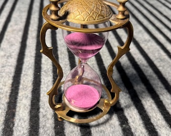 Antique Brass Sand Timer Vintage Hourglass Timepiece Nautical Maritime Decor Sand Clock Gift