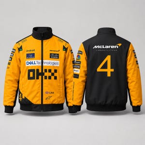 Personalized McLaren formula 1 Racing Jacket, Lando Norris or Oscar Piastri Cordura Fan Apparel Lando norris