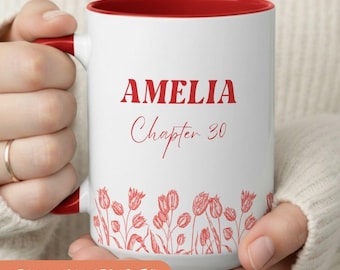 30th Birthday Mug Personalized Name Gift Chapter 30 Coffee Mug Custom Birthday Gift For Her Floral Mug Turning 30 Gift Idea Aesthetic Mug