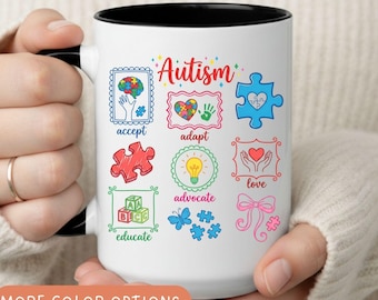 Autism Awareness Mug, Educational Gift, Neurodiversity Coffee Mug, Educational Autism Gift, Autism Support Teacher Therapy Gift Idea