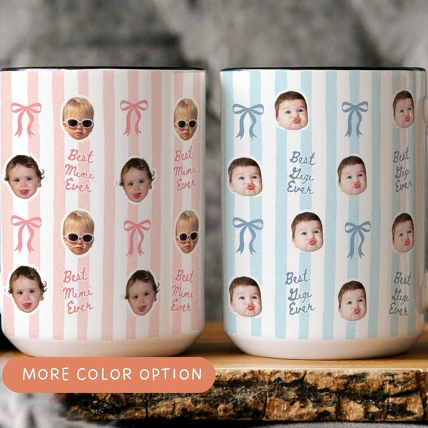 Personalized Baby Face Photo Mug for Gigi Custom Baby Picture Coffee Cup Grandkids Face Mug Gift For Grandma Gift mothers day Grandma gift