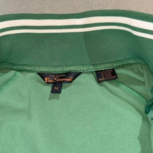Chaqueta deportiva vintage Ben Sherman verde talla M años 90 estilo Mod Rave del Reino Unido imagen 4