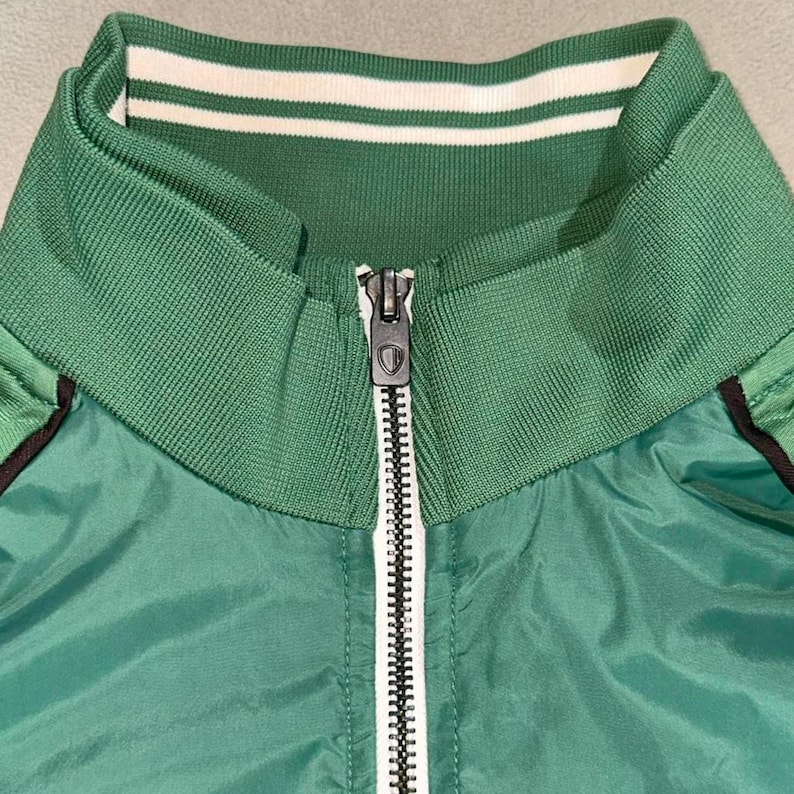 Chaqueta deportiva vintage Ben Sherman verde talla M años 90 estilo Mod Rave del Reino Unido imagen 3