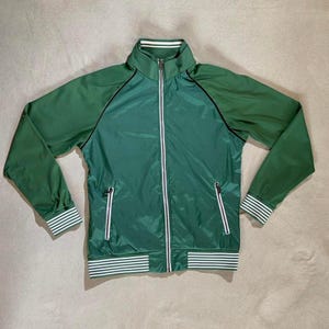 Chaqueta deportiva vintage Ben Sherman verde talla M años 90 estilo Mod Rave del Reino Unido imagen 1