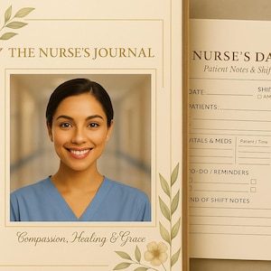Premium Nurse Daily Log | Patient Notes Shift Overview | Medical Planner for Nurses | A5 A4 US Letter | Printable & Digital Journal